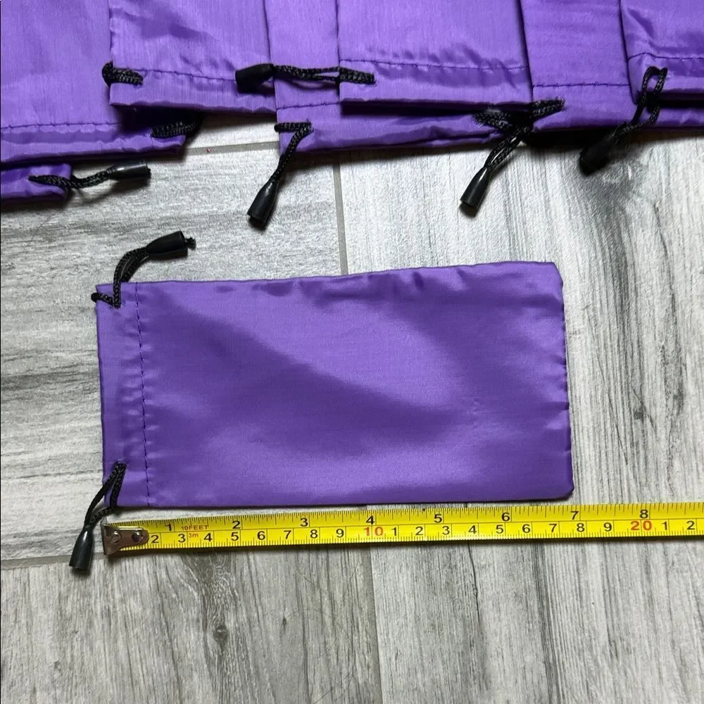 Purple Glasses Drawstring Pouches Set of 10